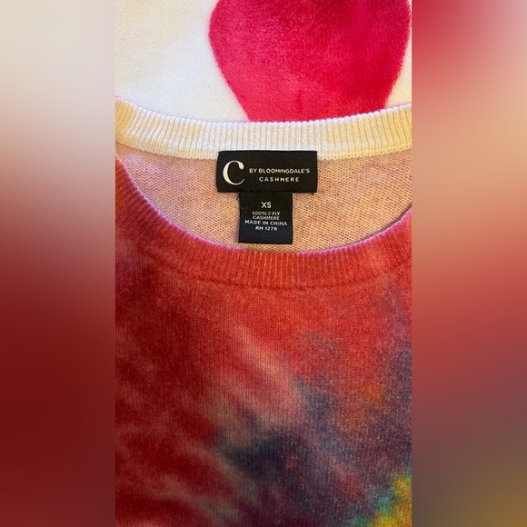 C by Bloomingdale's Tie-Dye Cashmere Sweater - Picture 2 of 3